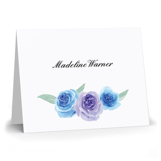 Blue Bouquet Folded Note Cards